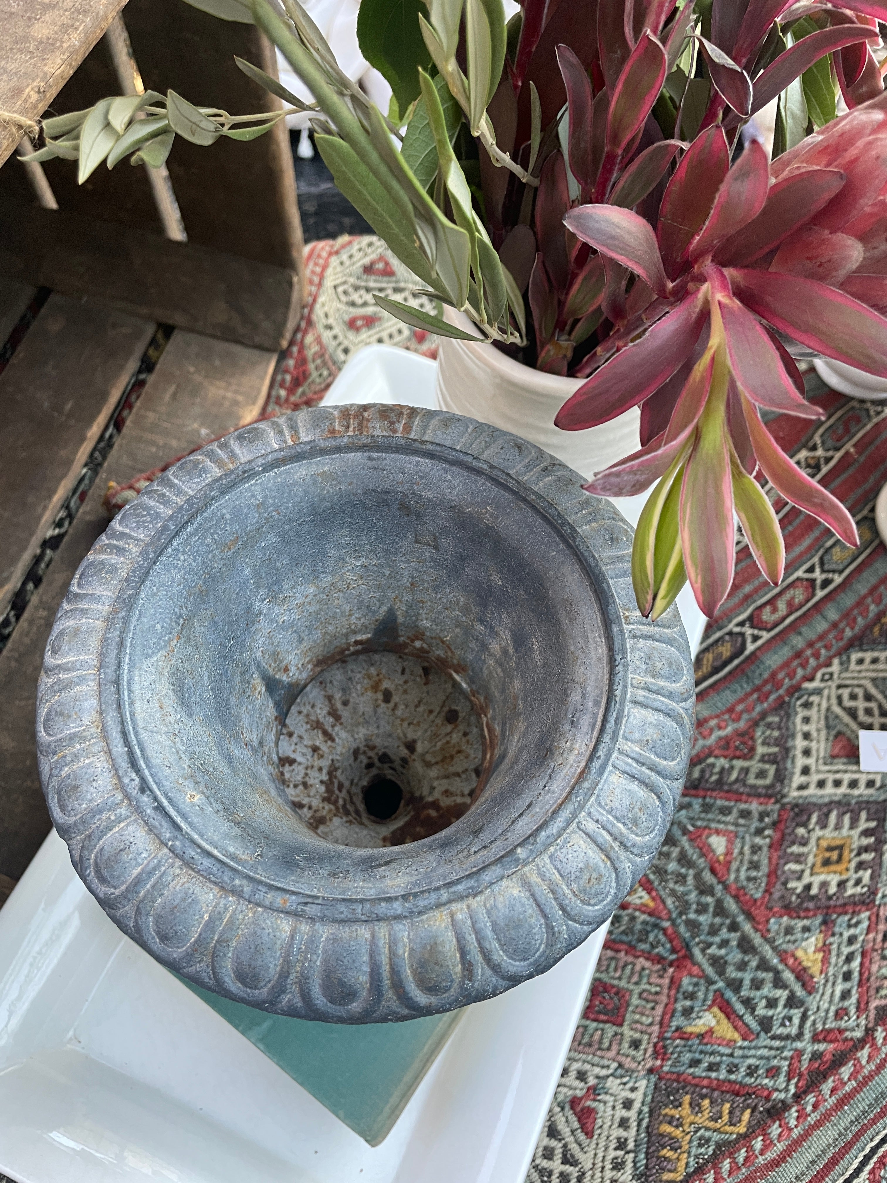 Vintage Cast Iron Urn