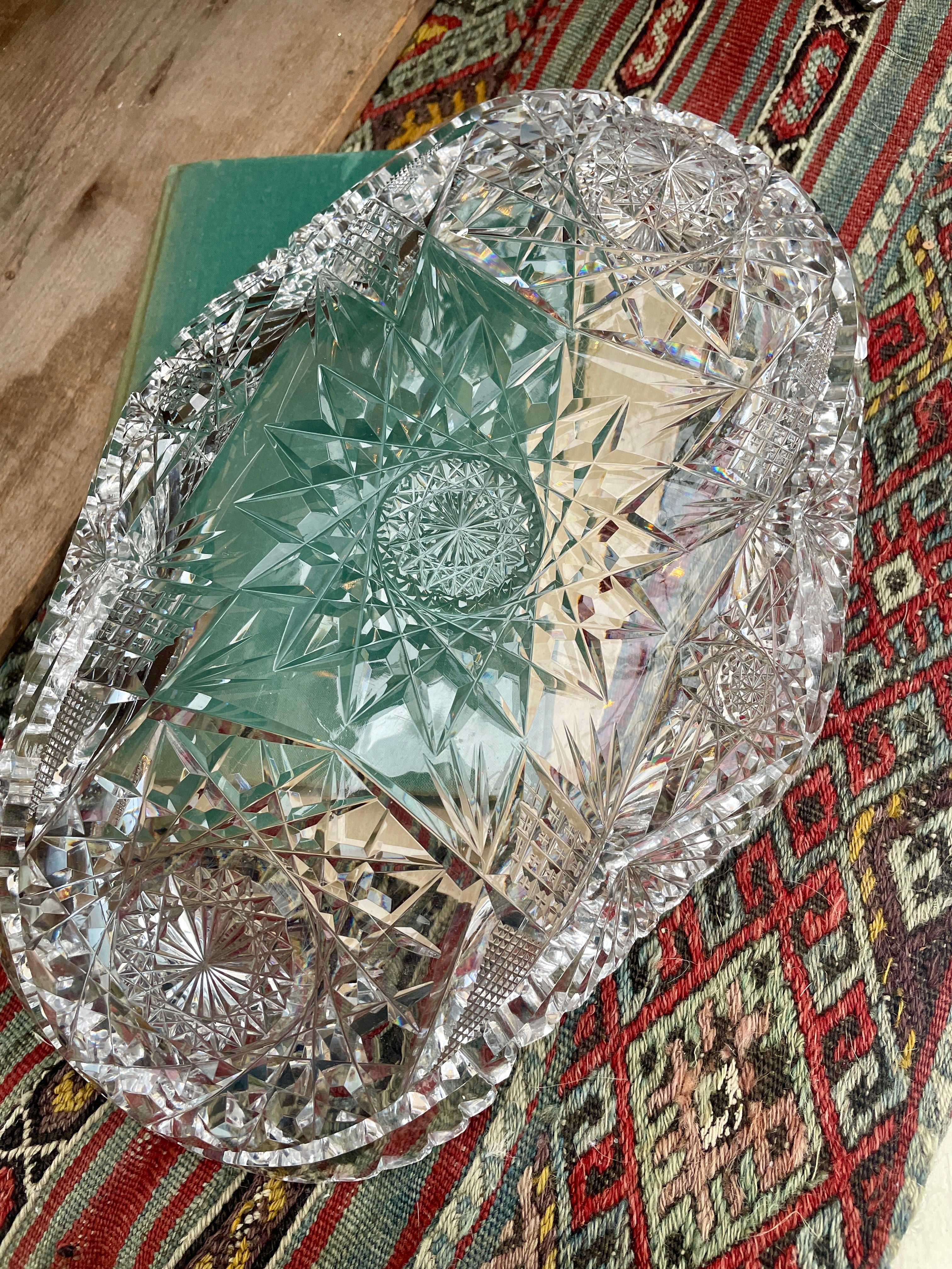 Vintage Cut Crystal Tray