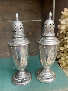 Set of Vintage Silver Plated Salt & Pepper Shakers